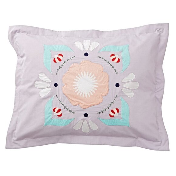 Land of Nod La Baja Garden Twin Quilt and Standard Sham Set - Picture 3 of 3